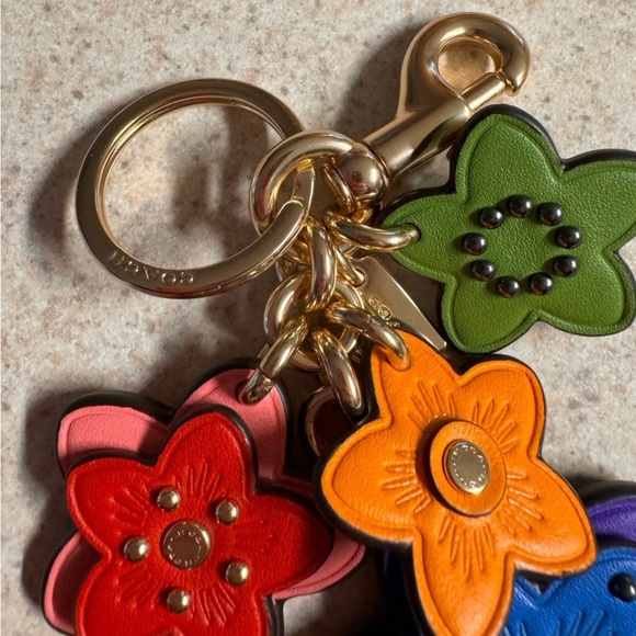 Coach Wildflower Mix Bag Charm  Multi Key Fob Ring - Picture 3 of 6